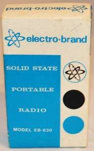 Solid State Portable Radio electro brand Model EB 630 with original 