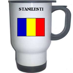  Romania   STANILESTI White Stainless Steel Mug 
