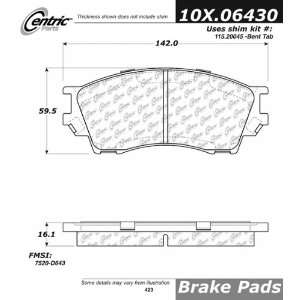  Centric Parts, 102.06430, CTek Brake Pads Automotive