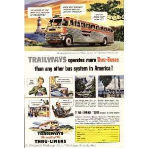  1951 Trailways operates more Thru Buses than any other bus 