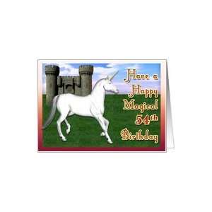  Magical 54th Birthday, Unicorn Castle Card Toys & Games