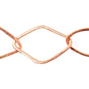  25mm Copper Modern Oval and Diamond Loop Chain   3 Foot 