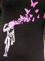 Butterfly Shot Girlie Shirt gr S 36 emo gothic suicide  