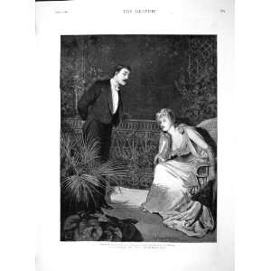 1892 Man Lady Romance Listening Nightingale Brentwall  