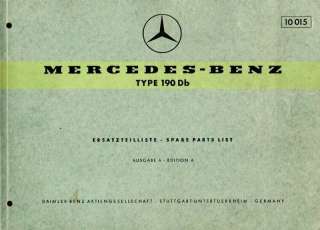 Mercedes   Benz Ponton 190 Db Ersatzteilkatalog 1959 in Baden 