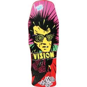  Vision Og Psycho Stick Skateboard Deck   10x30.5 Red 