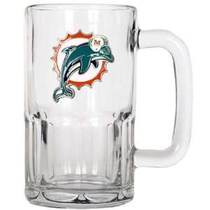 Miami Dolphins Large Glass Beer Mug 