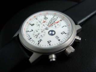 BMW Military Chrono Leather Watch White M3 M5 Z3 Z5  