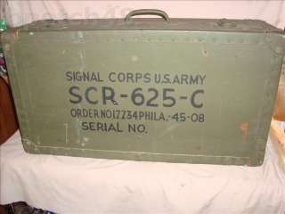 ARMY SIGNAL CORPS TRUNK FOOT LOCKER SCR 625 C  