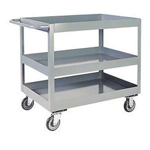  3 Lip Three Shelf Service Cart 1200 Lbs Capacity   24 X 