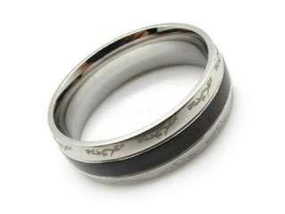   dragon charm finger ring Mens balck stainless steel size10  