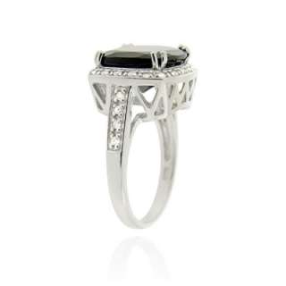 925 Silver 10ct Garnet & CZ Square Cocktail Ring  