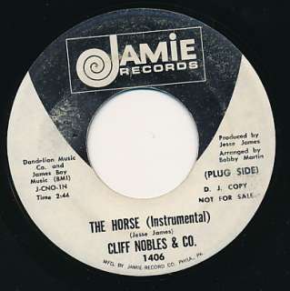 CLIFF NOBLES Horse (Instrumental) DJ PROMO Funk Soul 45 rpm  