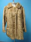 russel taylor light brown mink faux fur coat jacket returns
