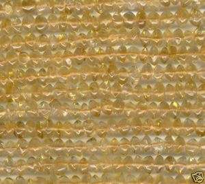 15 St Genuine Citrine Rondelle Gemstone Beads Great  