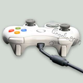 US WHITE USB WIRED CONTROLLER FOR XBOX 360 PC WINDOWS  