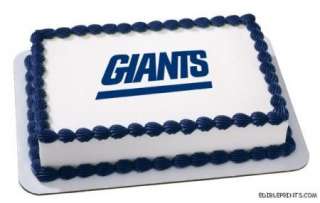 New York Giants Edible Image Icing Cake Topper  