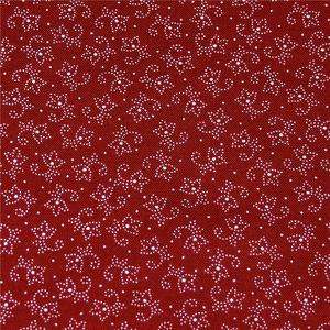 Henry Glass Cotton Fabric Sweet Redwork, Indigo Red BTY  