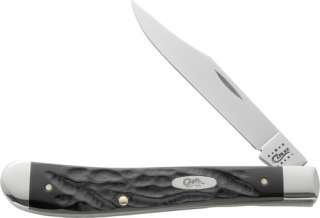 CASE Knives Slimline Trapper 4 1/8 Closed 61048SS Jig Rough Black 
