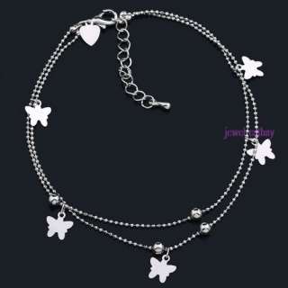   BUTTERFLY PENDANT women fashion silver color charm anklet/ankle  