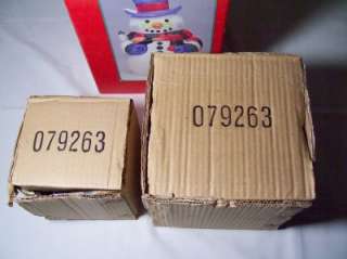 Cookie Jar Christmas Snowman Vintage Original Box 1980s  