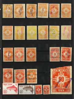 US Stamps State Revenue Early Unsearched Collection  