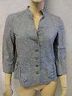 Womens BANANA REPUBLIC Blue Striped Cotton Jacket Blazer Sz 4 S