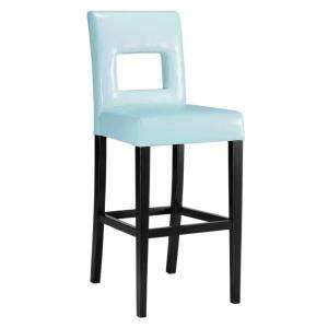   Oscar Blue Bonded Leather Bar Stool 0281400310 at The Home Depot