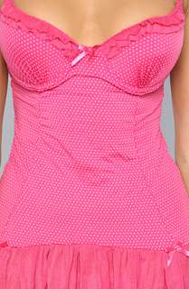 Intimates Boutique The Polka Dot Chemise in Pink  Karmaloop 