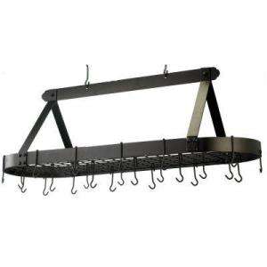 Old Dutch Oiled Bronze Oval Pot Rack with Grid and 24 Hooks 109BZ at 