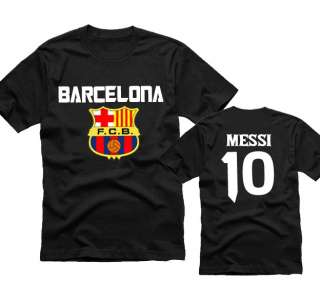 FC Barcelona MESSI #10 Soccer Jersey Short Sleeved T Shirts M XXL 