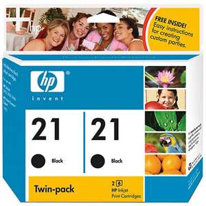 HP 21 C9508FN#140 Black Inkjet Print Cartridge (Twin Pack) Item 