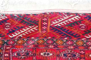 Sehr feiner Turkmenistan Buchara Teppich Bochara rug 143x123 ROT tapis 