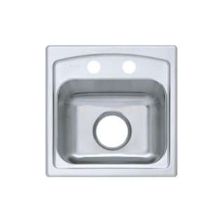   in. x 14 1/2 in. x 7.6875 in. 2 Hole Single Bowl Entertainment Sink