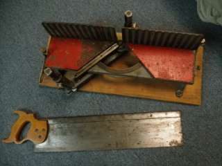 Mitre box and saw!!! Vintage!! Millers Falls Langdon Acme?? BEAUTIFUL 