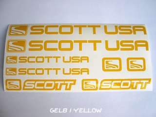 SCOTT USA Aufkleber / Sticker Set  