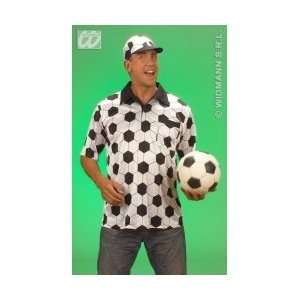 Fußball Kostüm. Fußball Outfit, T Shirt mit Mütze, Gr. XL:  