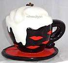   Woods Red Lips Black White Coffee Whipped Cream Art Purse Bag Handbag
