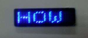 PROGRAMMABLE SCROLLING LED NAME BADGE TAG MESSAGE BLUE  