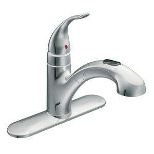 MOEN Single Handle Kitchen Faucet With Pull Out Spout in Chrome 67315C 