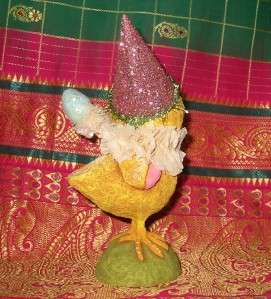 Debra Scoch Bethany Lowe Easter Chick in Party Hat  