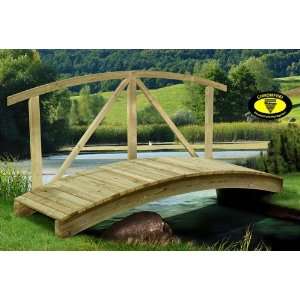 Gartenteichbrücke mit Handlauf  Garten