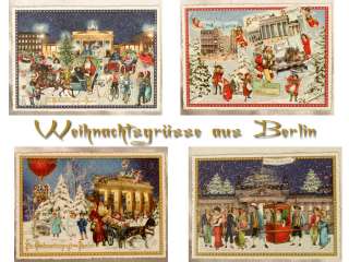 Postkarte Weihnachten Gruss aus Berlin Brandenburger Tor Reichstag 