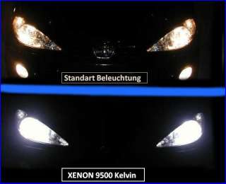 2x H7 100W XENON 9500° Lampen + W5W PHILIPS BLUE mit E  