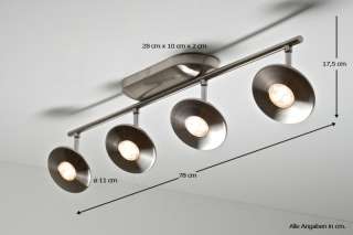 Deckenleuchte Deckenlampe Design Lampe Leuchte 4 X Philips LED 7,5 