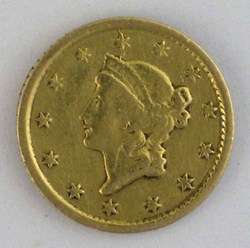 1852 O New Orleans GOLD USA $1 DOLLAR IMPAIRED coin  