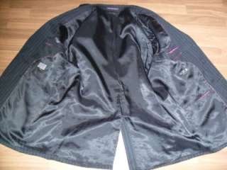   110S PINSTRIPE BLACKS GOOD CON 46R 38WX31L GEN ITALIAN CLOTH  