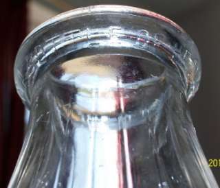 SAGINAW DAIRY HALF PINT GLASS MILK JUG JAR BOTTLE WWII+  