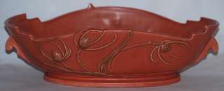 Roseville Pottery Teasel Rust Console Bowl 345 12  