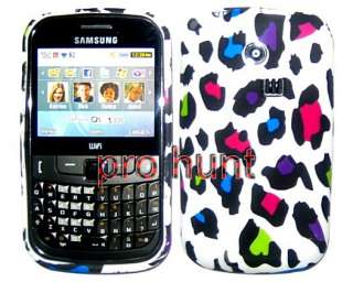 Multi Leopard Flowers Silicone Gel Case Cover For Samsung Ch@t335 Chat 